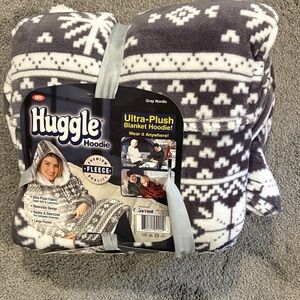Ontel NWT Hoodie Ultra-Plush Blanket Hoodie - Gray Nordic. One Size